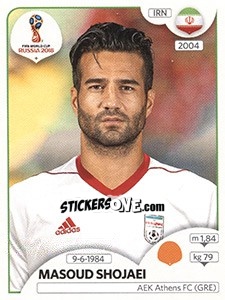 Figurina Masoud Shojaei - Coppa del Mondo FIFA Russia 2018 - Panini