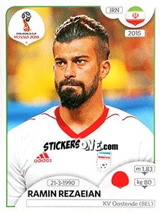Sticker Ramin Rezaeian - Coppa del Mondo FIFA Russia 2018 - Panini