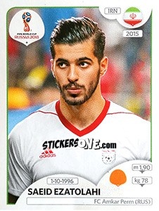 Sticker Saeid Ezatolahi - Coppa del Mondo FIFA Russia 2018 - Panini