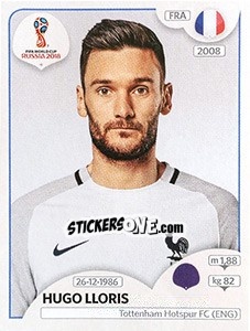 Sticker Hugo Lloris - Coppa del Mondo FIFA Russia 2018 - Panini