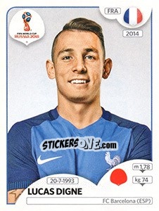 Cromo Lucas Digne - Coppa del Mondo FIFA Russia 2018 - Panini