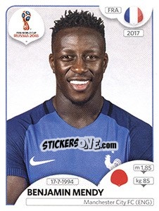 Figurina Benjamin Mendy - Coppa del Mondo FIFA Russia 2018 - Panini