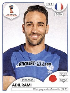 Cromo Adil Rami - Coppa del Mondo FIFA Russia 2018 - Panini