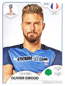 Cromo Olivier Giroud - Coppa del Mondo FIFA Russia 2018 - Panini