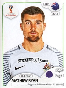 Figurina Mathew Ryan - Coppa del Mondo FIFA Russia 2018 - Panini