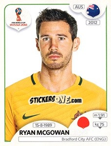 Cromo Ryan McGowan - Coppa del Mondo FIFA Russia 2018 - Panini