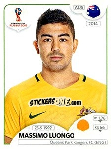 Figurina Massimo Luongo - Coppa del Mondo FIFA Russia 2018 - Panini