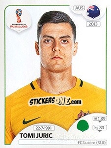 Sticker Tomi Juric - Coppa del Mondo FIFA Russia 2018 - Panini