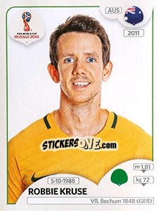 Figurina Robbie Kruse - Coppa del Mondo FIFA Russia 2018 - Panini