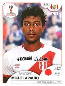 Cromo Miguel Araujo - Coppa del Mondo FIFA Russia 2018 - Panini