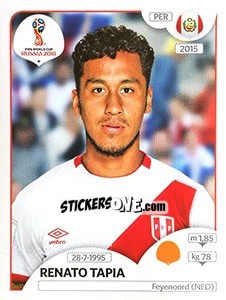 Cromo Renato Tapia - Coppa del Mondo FIFA Russia 2018 - Panini