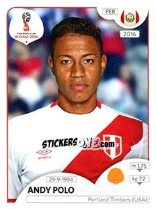 Sticker Andy Polo - Coppa del Mondo FIFA Russia 2018 - Panini