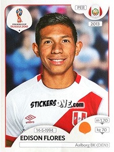 Sticker Edison Flores - Coppa del Mondo FIFA Russia 2018 - Panini