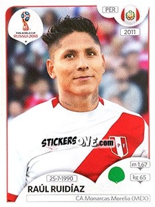 Figurina Raul Ruidíaz - Coppa del Mondo FIFA Russia 2018 - Panini