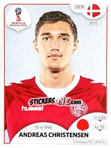 Figurina Andreas Christensen - Coppa del Mondo FIFA Russia 2018 - Panini