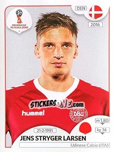 Sticker Jens Stryger Larsen - Coppa del Mondo FIFA Russia 2018 - Panini