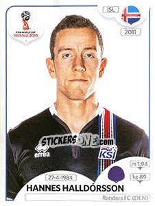 Figurina Hannes Halldórsson - Coppa del Mondo FIFA Russia 2018 - Panini