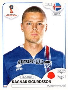 Cromo Ragnar Sigurdsson - Coppa del Mondo FIFA Russia 2018 - Panini