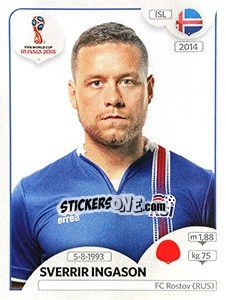 Sticker Sverrir Ingason - Coppa del Mondo FIFA Russia 2018 - Panini