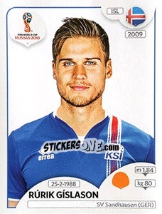 Cromo Rúrik Gislason - Coppa del Mondo FIFA Russia 2018 - Panini