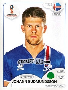 Figurina Johann Gudmundsson - Coppa del Mondo FIFA Russia 2018 - Panini