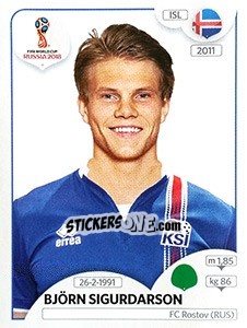 Figurina Björn Sigurdarson - Coppa del Mondo FIFA Russia 2018 - Panini