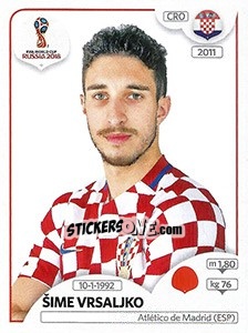 Sticker Šime Vrsaljko - Coppa del Mondo FIFA Russia 2018 - Panini