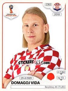 Sticker Domagoj Vida - Coppa del Mondo FIFA Russia 2018 - Panini