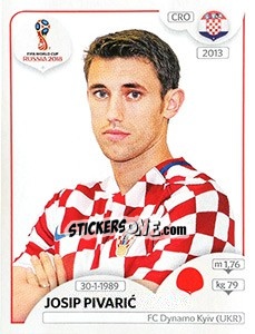 Sticker Josip Pivaric - Coppa del Mondo FIFA Russia 2018 - Panini