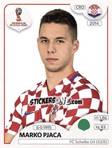 Sticker Marko Pjaca - Coppa del Mondo FIFA Russia 2018 - Panini