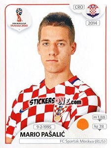 Cromo Mario Pašalic - Coppa del Mondo FIFA Russia 2018 - Panini