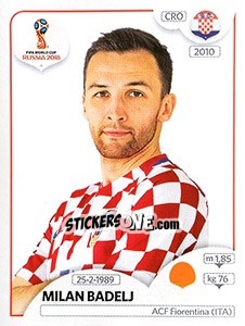 Cromo Milan Badelj - Coppa del Mondo FIFA Russia 2018 - Panini