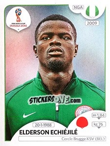 Cromo Elderson Echiéjilé - Coppa del Mondo FIFA Russia 2018 - Panini