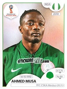 Sticker Ahmed Musa - Coppa del Mondo FIFA Russia 2018 - Panini