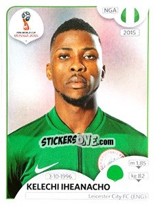 Figurina Kelechi Iheanacho - Coppa del Mondo FIFA Russia 2018 - Panini