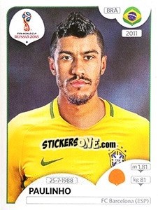 Figurina Paulinho - Coppa del Mondo FIFA Russia 2018 - Panini