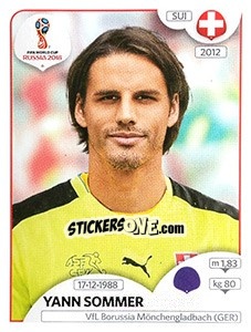 Sticker Yann Sommer - Coppa del Mondo FIFA Russia 2018 - Panini