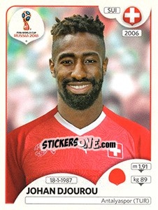 Figurina Johan Djourou - Coppa del Mondo FIFA Russia 2018 - Panini