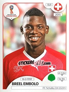 Cromo Breel Embolo - Coppa del Mondo FIFA Russia 2018 - Panini