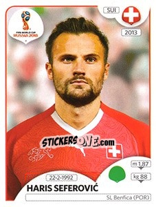 Cromo Haris Seferovic - Coppa del Mondo FIFA Russia 2018 - Panini