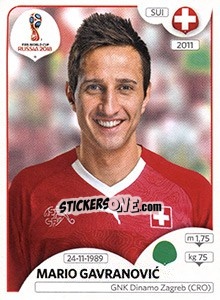 Sticker Mario Gavranovic - Coppa del Mondo FIFA Russia 2018 - Panini