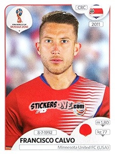 Sticker Francisco Calvo - Coppa del Mondo FIFA Russia 2018 - Panini