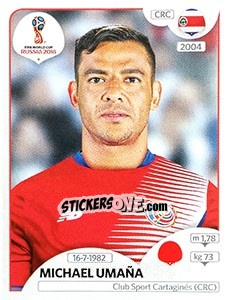 Figurina Michael Umaña - Coppa del Mondo FIFA Russia 2018 - Panini