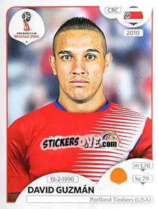 Cromo David Guzmán - Coppa del Mondo FIFA Russia 2018 - Panini