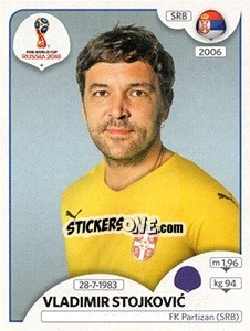 Figurina Vladimir Stojkovic - Coppa del Mondo FIFA Russia 2018 - Panini