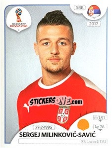 Figurina Sergej Milinkovic-Savic - Coppa del Mondo FIFA Russia 2018 - Panini