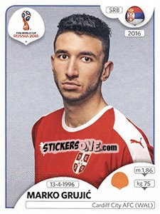 Figurina Marko Grujic - Coppa del Mondo FIFA Russia 2018 - Panini