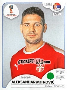 Figurina Aleksandar Mitrovic - Coppa del Mondo FIFA Russia 2018 - Panini