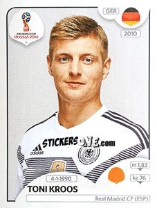 Cromo Toni Kroos - Coppa del Mondo FIFA Russia 2018 - Panini