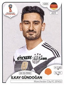 Figurina Ilkay Gündoğan - Coppa del Mondo FIFA Russia 2018 - Panini